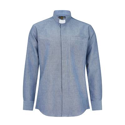 Fair Trade Men's Cotton Long Sleeve Dark Blue Tailored Shirt 17"