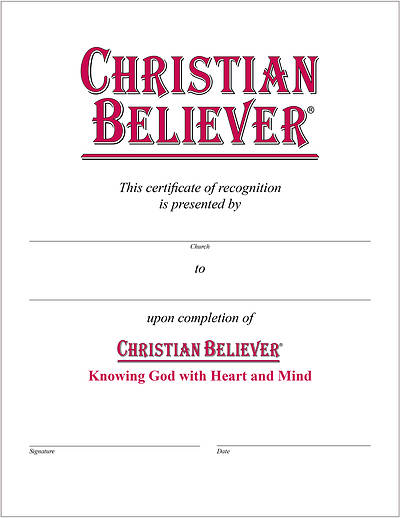 Picture of Christian Believer Certificate [PDF Download]