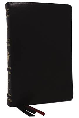 Picture of RSV Personal Size Bible with Cross References, Black Premium Goatskin Leather, Premier Collection, (Sovereign Collection)