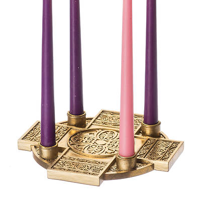 Picture of Cross Advent Candle Holder Gold Finish
