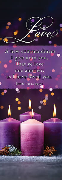 Picture of Banner Love a New Commandment Advent 2 x 6 Fabric