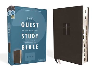 Picture of NIV Quest Study Bible, Leathersoft, Black, Indexed, Comfort Print