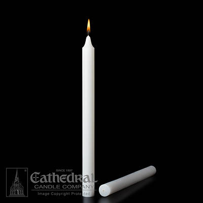 Picture of Stearic Altar Candles Cathedral  12 x 1 1/16 Pack of 18 Plain End