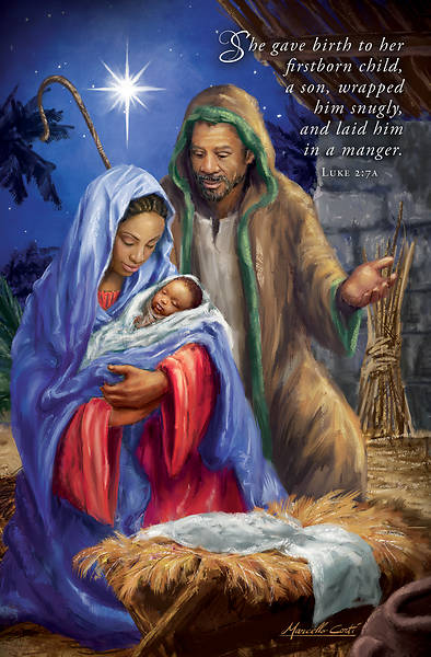 Picture of Christmas First Born Manger Luke 2:7a Bulletin Regular