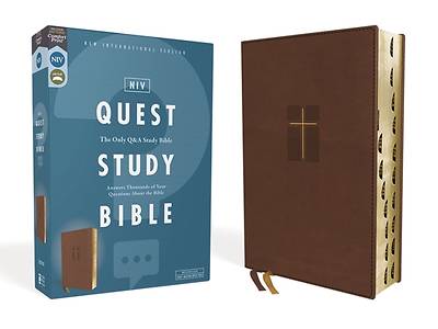 Picture of NIV Quest Study Bible, Leathersoft, Brown, Indexed, Comfort Print