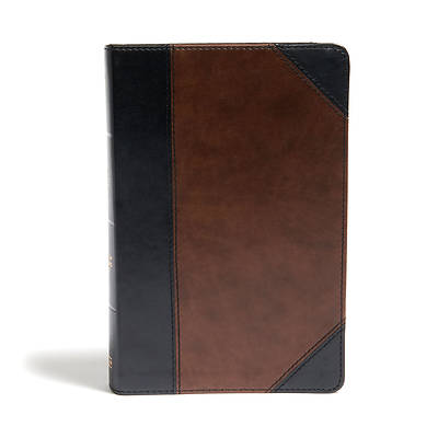 Picture of CSB Large Print Personal Size Reference Bible, Black/Brown Leathertouch
