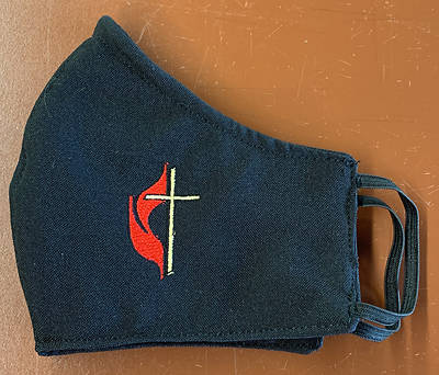 Picture of Cross and Flame Black Face Mask - Small Size