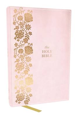 Picture of KJV Personal Size Large Print End-Of-Verse Reference Bible, Pink Leathersoft, Red Letter, Comfort Print (Thumb Indexed)