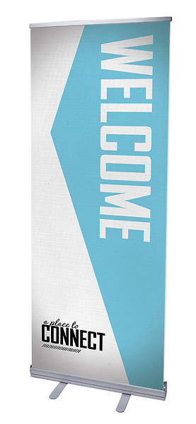 Picture of Place to Connect Welcome RollUp Banner with Stand