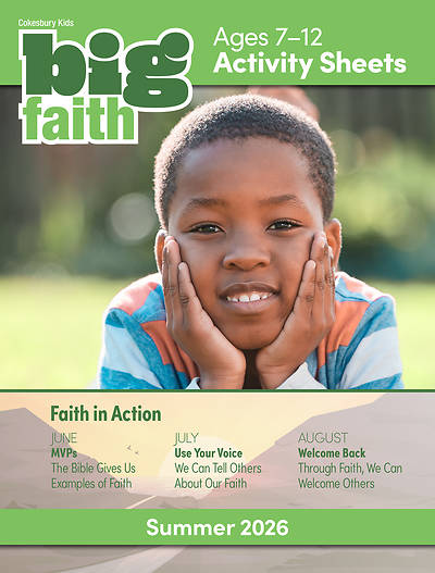 Picture of Cokesbury Kids Big Faith Summer 2026 Activity Sheets Ages 7-12
