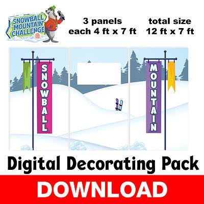 Picture of VBS 2026 Snowball Mountain Challenge Digital Wall Art & Puppet Stage
