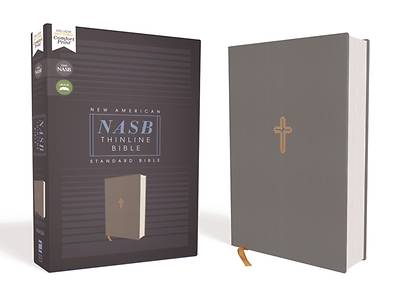 Picture of Nasb, Thinline Bible, Cloth Over Board, Gray, Red Letter Edition, 1995 Text, Comfort Print