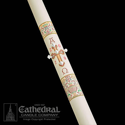 Picture of Cathedral Investiture Paschal Candle 2-1/16" x 36"