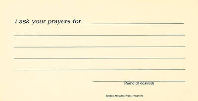 Picture of Prayer Request Card (Pkg of 25)