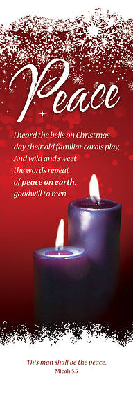 Picture of Peace Advent Week 2 Banner 2 x 6 Fabric