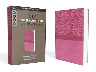 Picture of NIV, Super Giant Print Reference Bible, Giant Print, Imitation Leather, Pink, Red Letter Edition