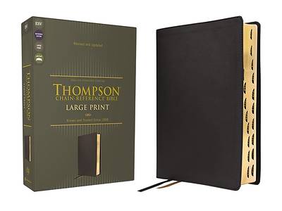 Picture of Esv, Thompson Chain-Reference Bible, Large Print, Leathersoft, Black, Red Letter, Thumb Indexed