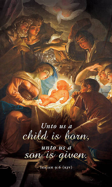 Picture of Banner Christmas Unto Us a Child is Born3 x 5 Fabric