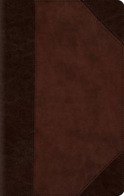 Picture of ESV Large Print Compact Bible, Red Letter (Trutone, Brown/Walnut, Portfolio Design)