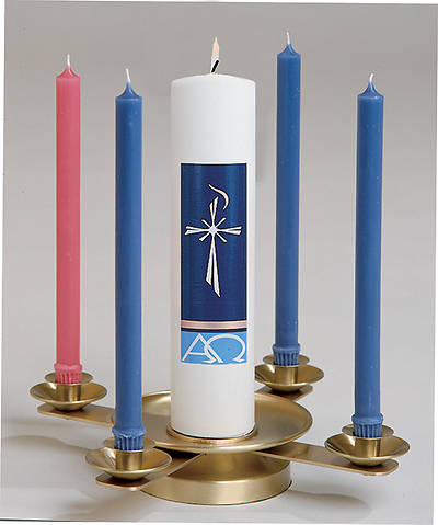 Picture of Koleys K323S Satin Brass Tabletop Advent Wreath