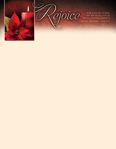 Picture of Christmas Rejoice Letterhead