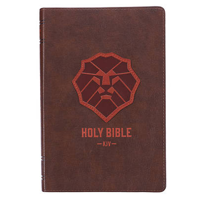 Picture of KJV Kids Bible, 40 Pages Full Color Study Helps, Presentation Page, Ribbon Marker, Holy Bible for Children Ages 8-12, Lion Emblem Faux Leather Flexibl