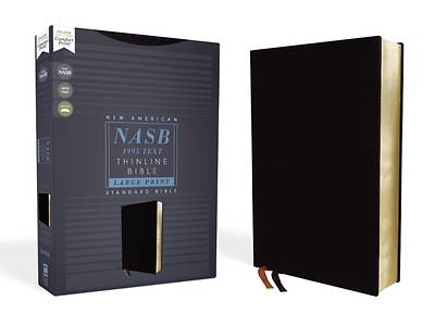 Picture of Nasb, Thinline Bible, Large Print, Bonded Leather, Black, Red Letter Edition, 1995 Text, Comfort Print