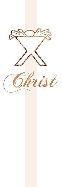 Picture of Chrismon Christ Banner White - 2' x 6'