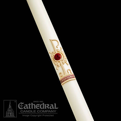 Picture of Cathedral Holy Trinity Paschal Candle 1-1/2" - 34"