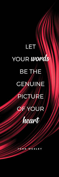 Picture of Let Your Words Color Swirl Words of Wesley Hanging Banner